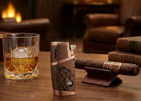Gaveæske med premium cigar lighter